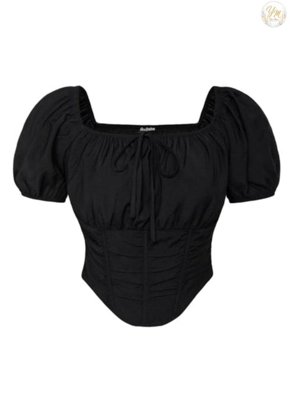 Corset Top for Women Renaissance Crop Shirt Plus Size Pirate Witchy Blouse